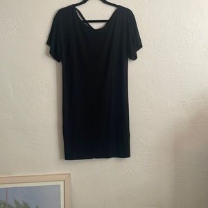 Rachel Zoe Black Cotton Mini Dress- butterfly sleeves- size S